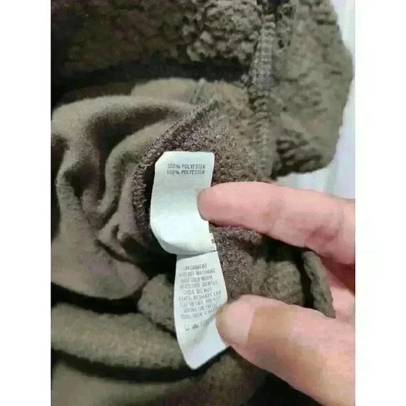 Aerie Sherpa Sweatshirt Pullover Teddy SweaterFleece Gorpcore Womens Small Green - Picture 6 of 6